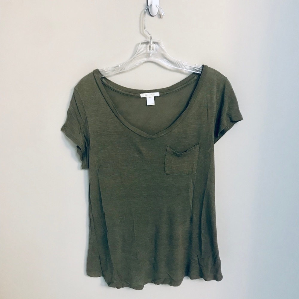 Hunter Green Basic Vneck T-Shirt